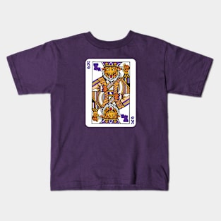 Louisiana Tiger King Playing Card // Awesome King Tiger Purple and Gold Kids T-Shirt